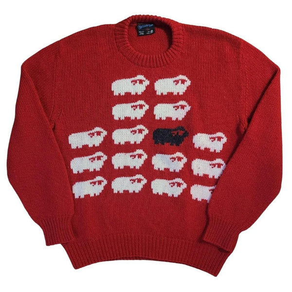 90's Vintage Glen Carron Unisex Crewneck Black Sheep Sweater