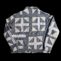 Acts of Congress Grey & White Patchwork Denim Style Jacket