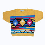 80's Vintage Chaus Geometric Pattern Sweater