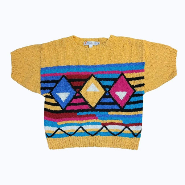 80's Vintage Chaus Geometric Pattern Sweater