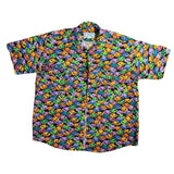 90's Vintage AOP Fish Graphic Print Shirt