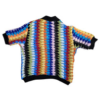 Acts of Congress Multicolor Crochet Polo Shirt