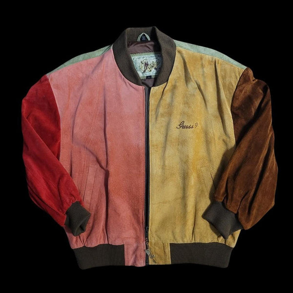 90's Vintage George Marciano Leather Bomber Jacket