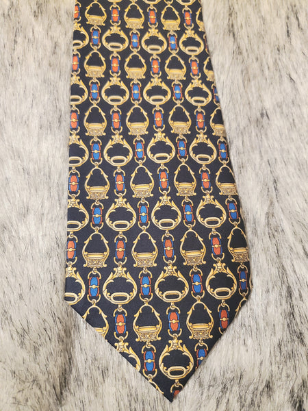 Vintage Gold Link Fendi Neck Tie