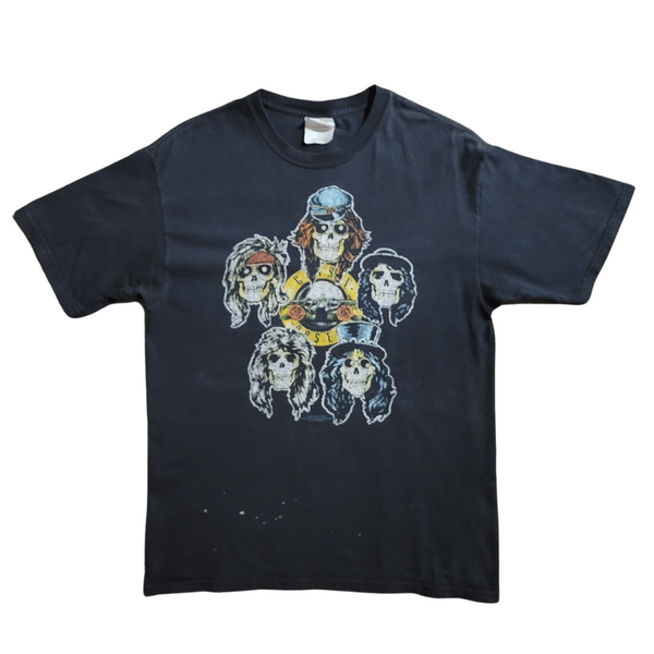 VINTAGE GUNS AND ROSES SKULL TEE