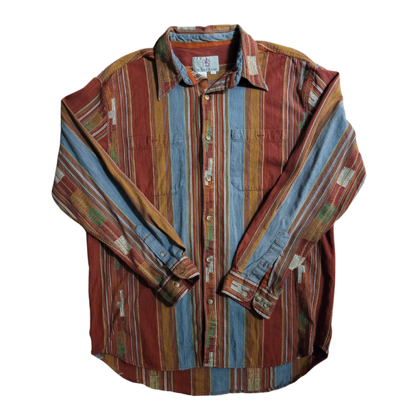 THE TERRITORY AHEAD AZTEC SOUTHWESTERN BUTTON UP