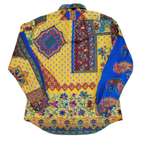 90's VINTAGE RALPH LAUREN SOUTHWESTERN AZTEC FLORAL PAISLEY BUTTON-UP