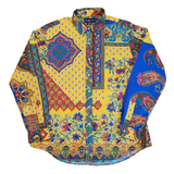 90's VINTAGE RALPH LAUREN SOUTHWESTERN AZTEC FLORAL PAISLEY BUTTON-UP