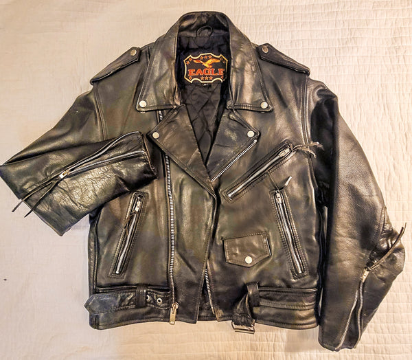 Vintage Leather Biker Jacket