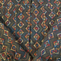 Coldwater Creek Embroidered Rainbow Flowers Geometric Design Denim Jacket