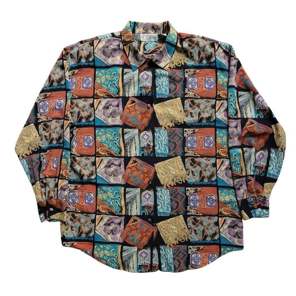 90's VINTAGE LE CAVIAR BUTTON-UP BLOUSE