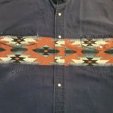 90's Vintage Rustler Shirt Western Casual Aztec Cowboy Ranch Shirt