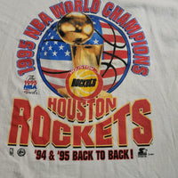 1995 VINTAGE HOUSTON ROCKETS NBA WORLD CHAMPION TEE