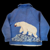 CUSTOM VINTAGE HEAVY KNIT POLAR BEAR SWEATER