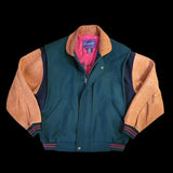 Vintage Gant Leather Wool Varsity Jacket Bomber