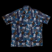 90's VINTAGE TOWNCRAFT ABSTRACT CASUAL BUTTON-UP