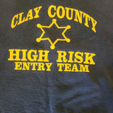 90's Vintage Clay County Sheriff Graphic Cotton Crewneck Sweatshirt