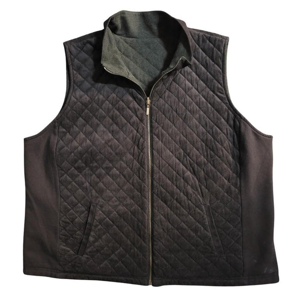 WOMEN'S RALPH LAUREN REVERSIBLE DIAMOND PATTERNED VEST