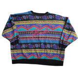 90's VINTAGE FORELLI 3/4 SLEEVE AOP CREWNECK