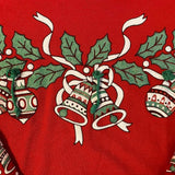 90s Vintage Ugly Christmas Crewneck Sweatshirt Red Glitter Print