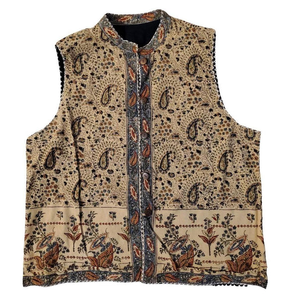 90's Vintage Reversible Paisley & Floral Print Vest