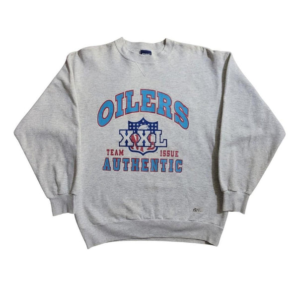 90'S VINTAGE ORIGINAL HOUSTON OILERS TEAM ISSUE AUTHENTIC CLASSIC CREWNECK