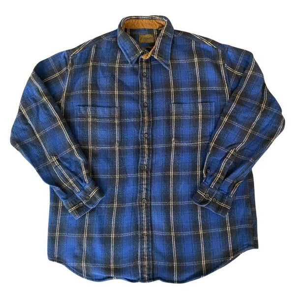 Vintage St. John’s Bay Long Sleeve Button Down Brawny Plaid Flannel Shirt